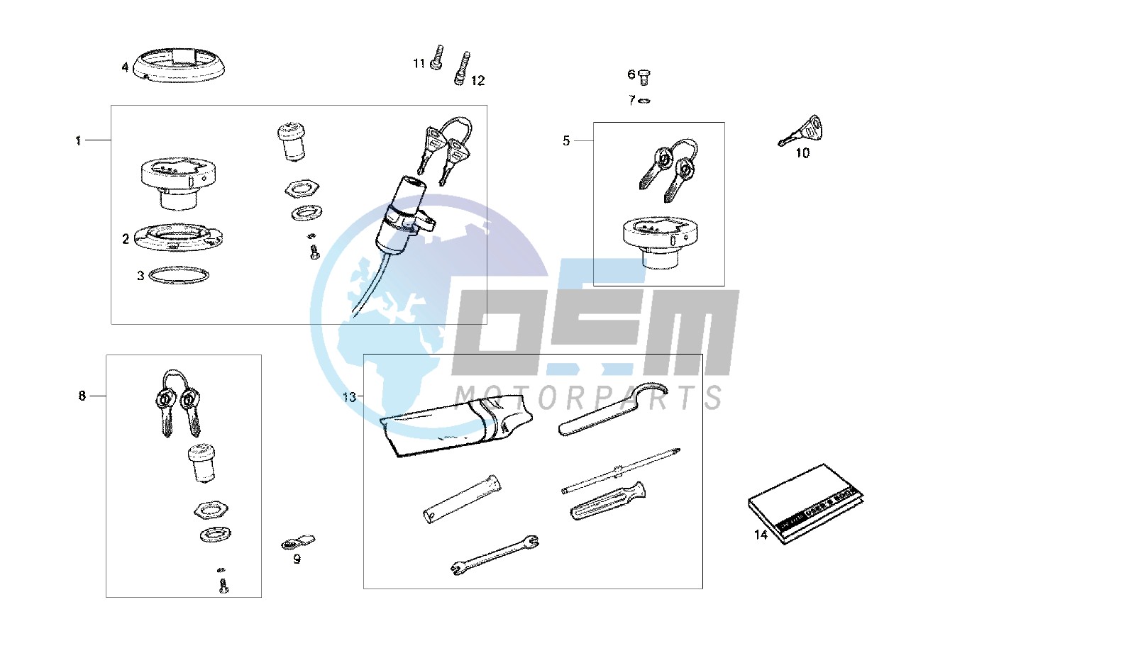 LOCK ASSY - OWNER TOOLS