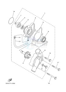 YFM450FWBD KODIAK 450 EPS (BB5A) drawing WATER PUMP