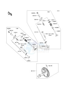 KAF 400 A [MULE 610 4X4] (A6F-AF) A8F drawing VALVE-- S- -_CAMSHAFT-- S- -