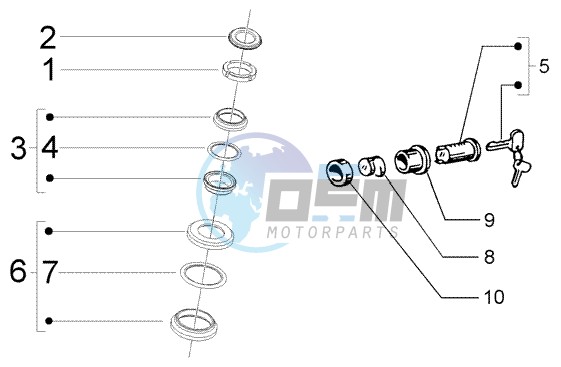 Steering bearing ball tracks-security lock