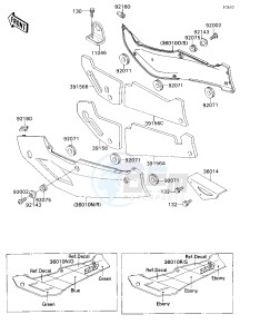 ZX 750 H [NINJA ZX-7] (H1) [NINJA ZX-7] drawing SIDE COVERS_CHAIN COVER