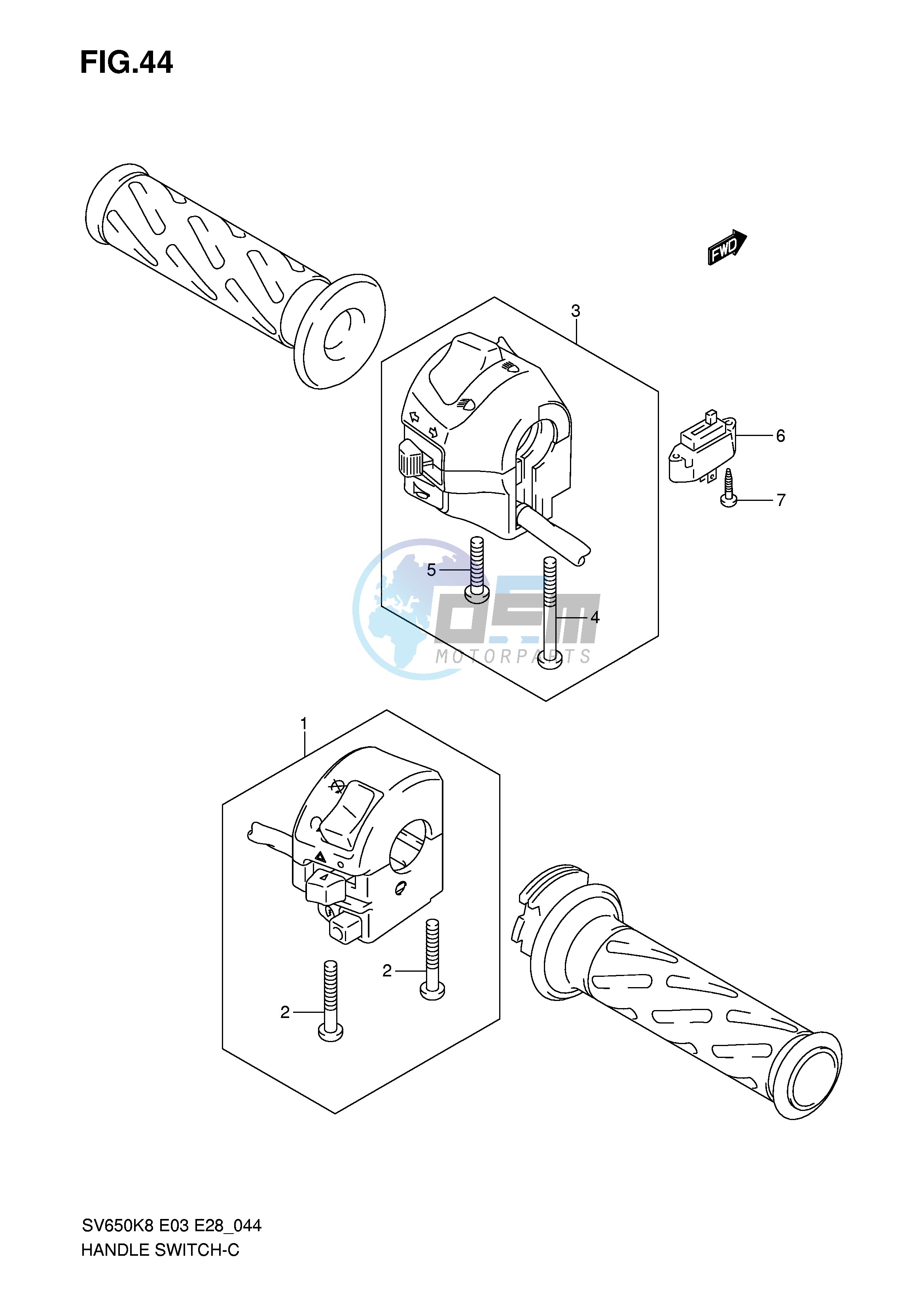 HANDLE SWITCH (SV650SK8 SK9 SAK8 SAK9)