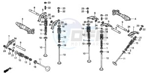 XL600V TRANSALP drawing CAMSHAFT/VALVE