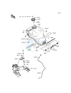 VERSYS 1000 KLZ1000BFF FR GB XX (EU ME A(FRICA) drawing Fuel Tank