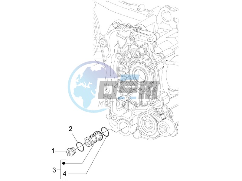 Flywheel magneto cover - Oil filter