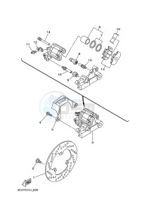 XT250 XT250F SEROW (1YBE) drawing REAR BRAKE CALIPER