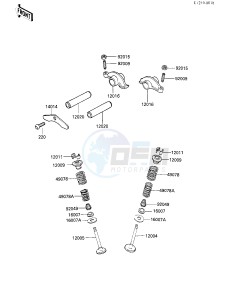 KL 250 C [KLR250] (C1-C2) [KLR250] drawing ROCKER ARMS_VALVES