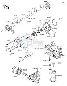 Z1000SX ZX1000WHF XX (EU ME A(FRICA) drawing Oil Pump