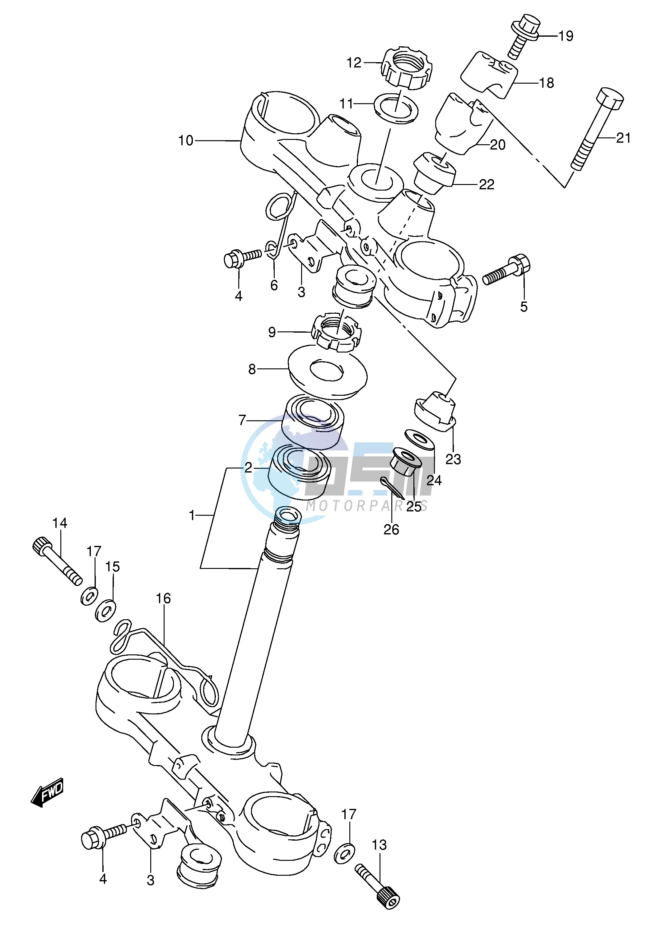 STEERING STEM (MODEL K L)