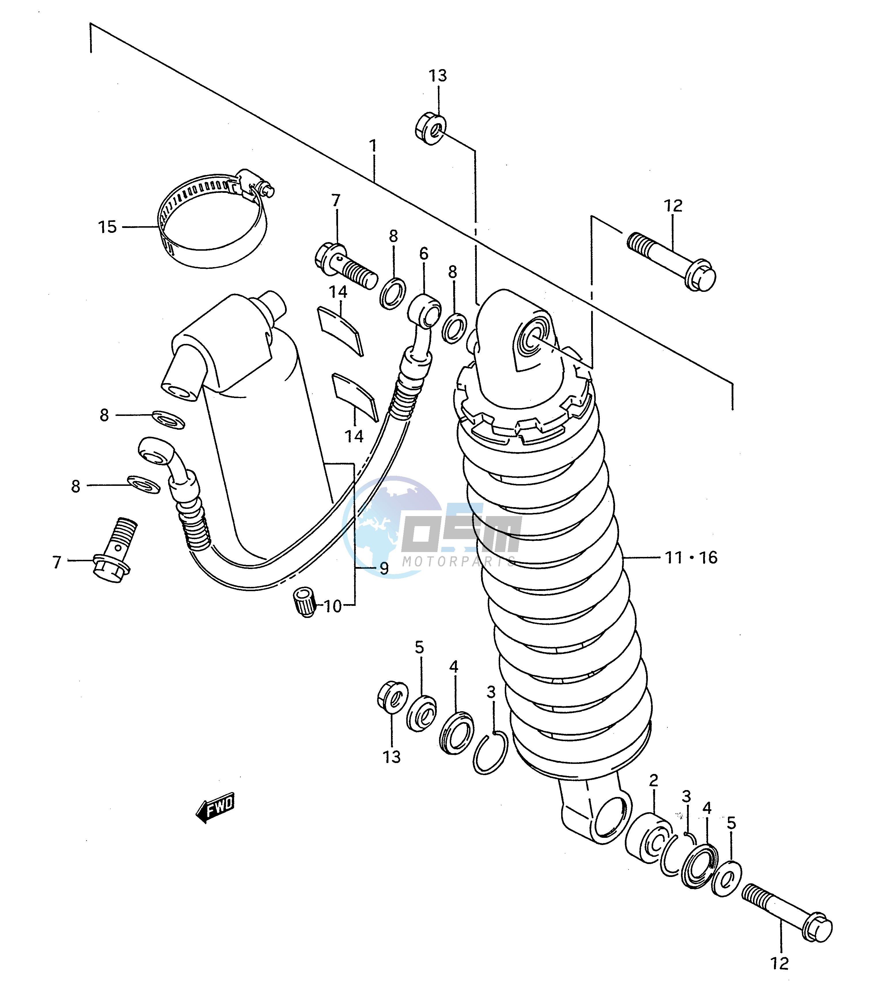 REAR SHOCK ABSORBER (MODEL K)