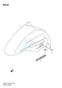 AN400 (E3-E28) Burgman drawing FRONT FENDER (AN400ZAL1 E28)