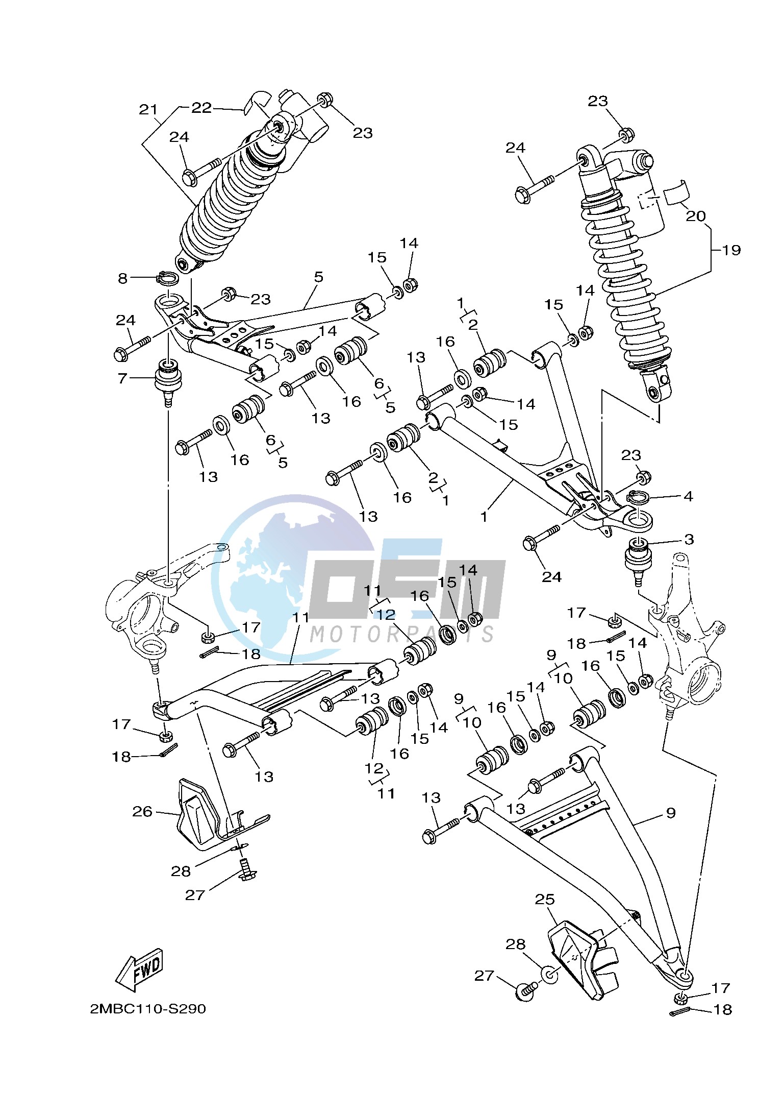 FRONT SUSPENSION & WHEEL