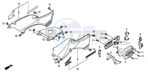 TRX250TE FOURTRAX ES drawing BODY COVER