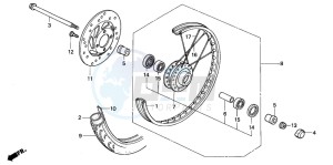 ANF125T drawing FRONT WHEEL