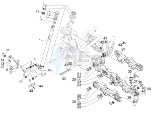 MP3 400 ie drawing Fork steering tube - Steering bearing unit