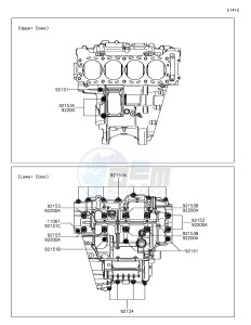 NINJA ZX-10R ZX1000SJFA XX (EU ME A(FRICA) drawing Crankcase Bolt Pattern