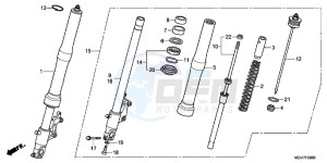 CBR600FB drawing FRONT FORK