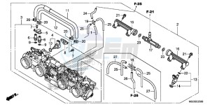 CB1100AE CB1100 ABS UK - (E) drawing THROTTLE BODY