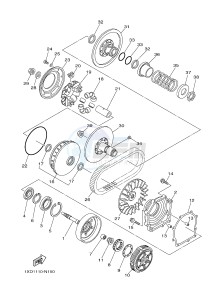 YXM700ES YXM700PSF VIKING EPS SPECIAL EDITION (1XPV) drawing CLUTCH