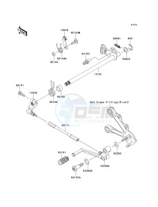 ZX 636 C [NINJA ZX-6R] (C1) C1 drawing GEAR CHANGE MECHANISM