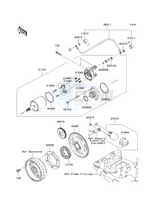 KVF 750 E [BRUTE FORCE 750 4X4I NRA OUTDOORS] (E8F-E9FA) E9F drawing STARTER MOTOR