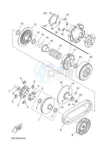 YPR400RA XMAX 400 ABS EVOLIS 400 ABS (1SDG) drawing CLUTCH