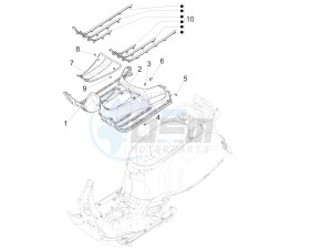 GTS 150 SUPER 4T 3V IE ABS E4 (EMEA) drawing Central cover - Footrests