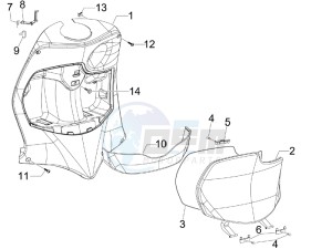 Fly 150 4t (USA) USA drawing Front glove-box - Knee-guard panel