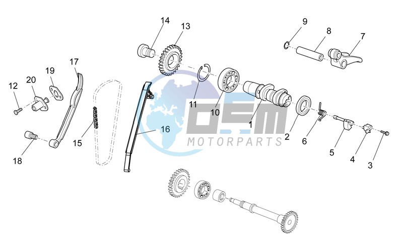 Rear cylinder timing system