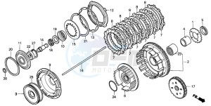 VT1100C2 drawing CLUTCH (VT1100CS/CT)