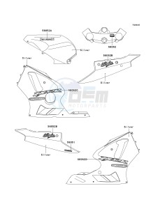 ZX 1200 B [NINJA ZX-12R] (B1-B4) [NINJA ZX-12R] drawing DECALS-- SILVER- --- B2- --- CN- -