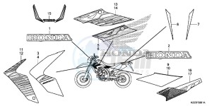 CRF250MF CRF250M UK - (E) drawing MARK/STRIPE (CRF250M)