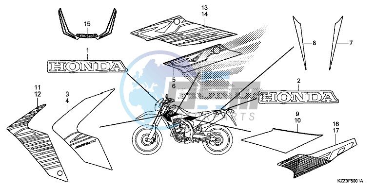 MARK/STRIPE (CRF250M)