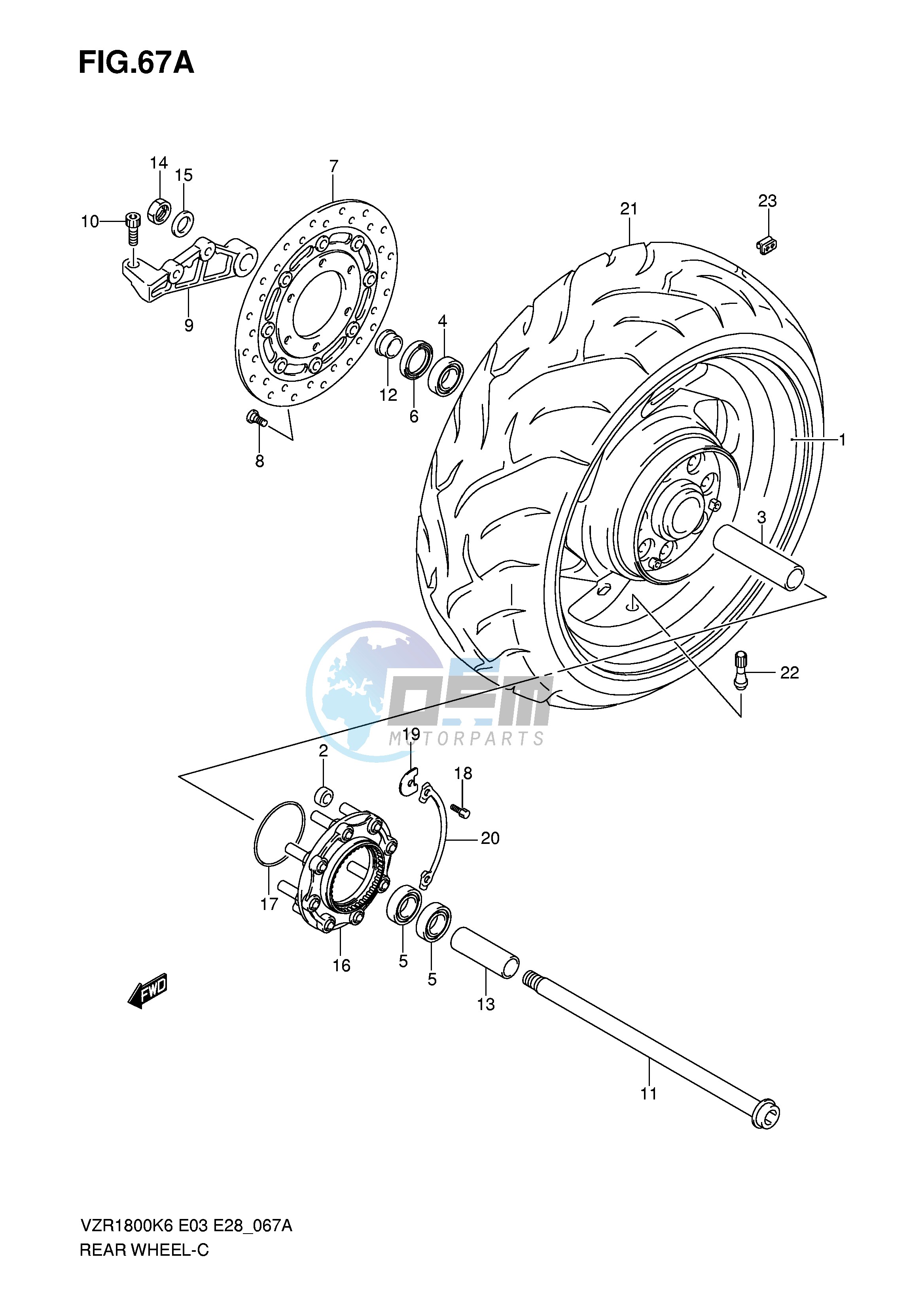 REAR WHEEL (MODEL K8 K9)