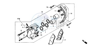 VTX1300S drawing FRONT BRAKE CALIPER