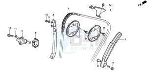 CBR600SE drawing CAM CHAIN/TENSIONER (1)