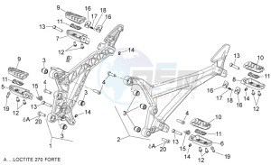 Shiver 750 GT drawing Foot rests