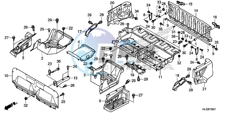 BED PLATE/REAR GATE (SXS700M4/M4P)