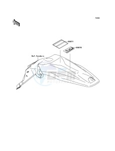 KLX450R KLX450A9F EU drawing Labels