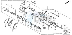 NSS250 drawing REAR BRAKE CALIPER