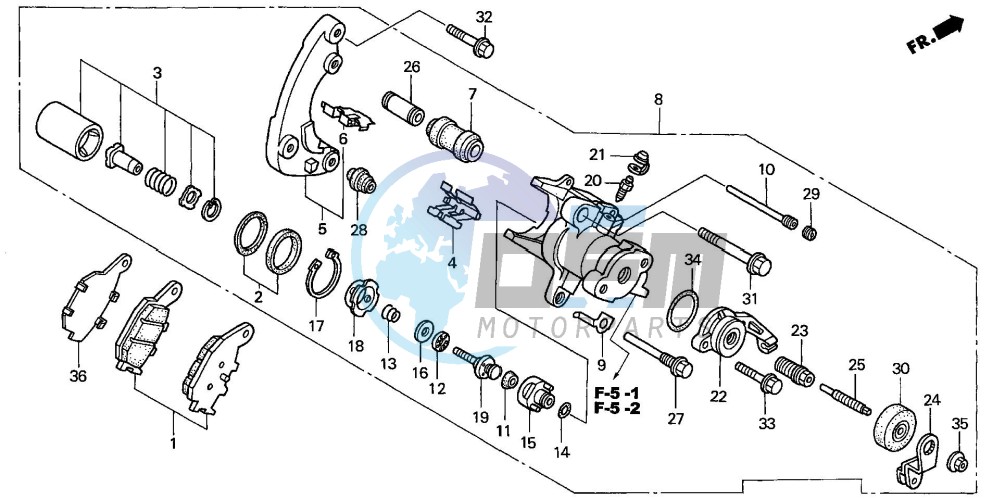 REAR BRAKE CALIPER