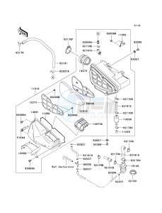 BN 125 A [ELIMINATOR 125] (A6F-A9F) A6F drawing AIR CLEANER -- US- -