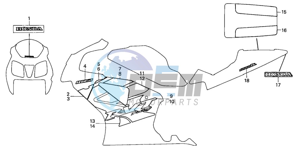 MARK/STRIPE (VTR1000SP3-C M)