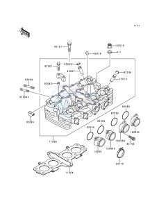 ZR 750 F [ZR-7] (F1) drawing CYLINDER HEAD