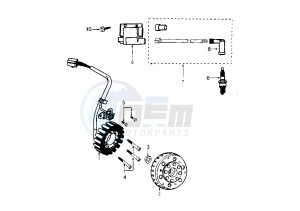 ELYSTAR - 150 cc drawing FLYWHEEL MAGNETO