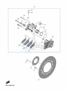 NIKEN MXT850 (BD5B) drawing REAR BRAKE CALIPER