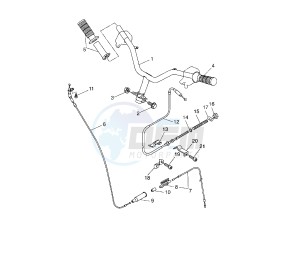 BW'S 50 drawing STEERING HANDLE AND CABLE