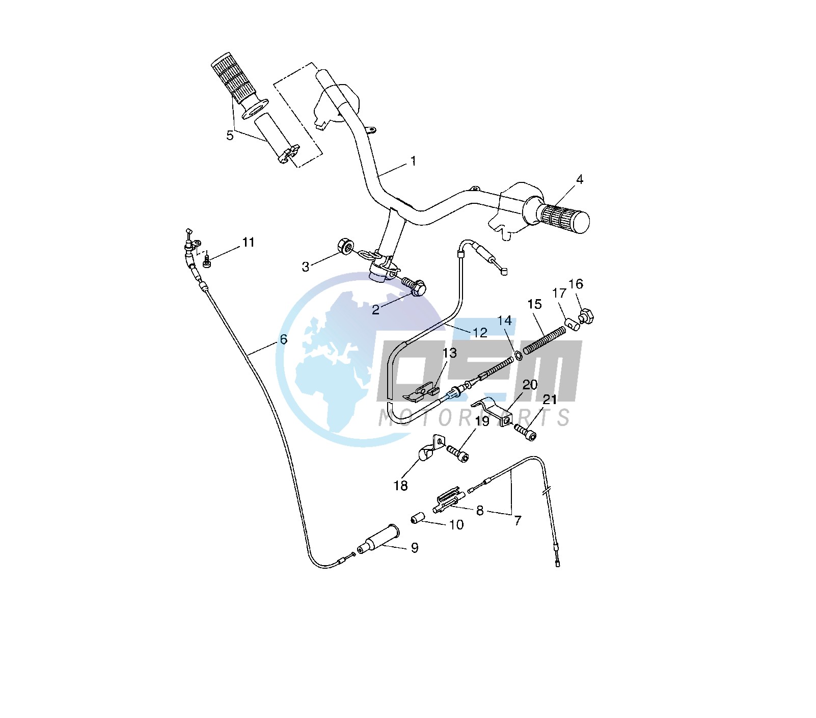 STEERING HANDLE AND CABLE