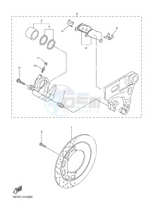 XVS1300A MIDNIGHT STAR (11C7) drawing REAR BRAKE CALIPER