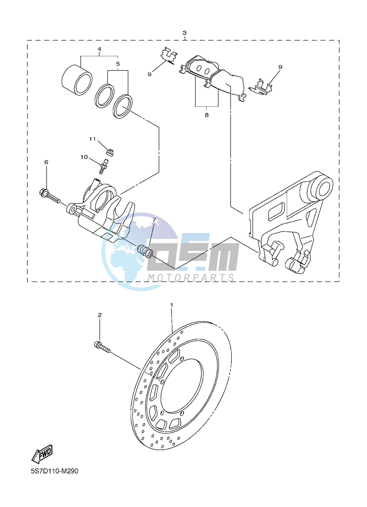 REAR BRAKE CALIPER